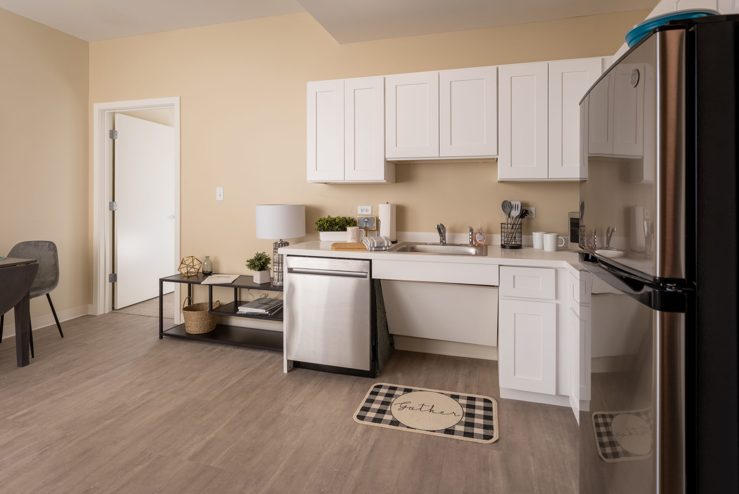 Apartment Kitchen_Dining Area_Bedroom Entrance