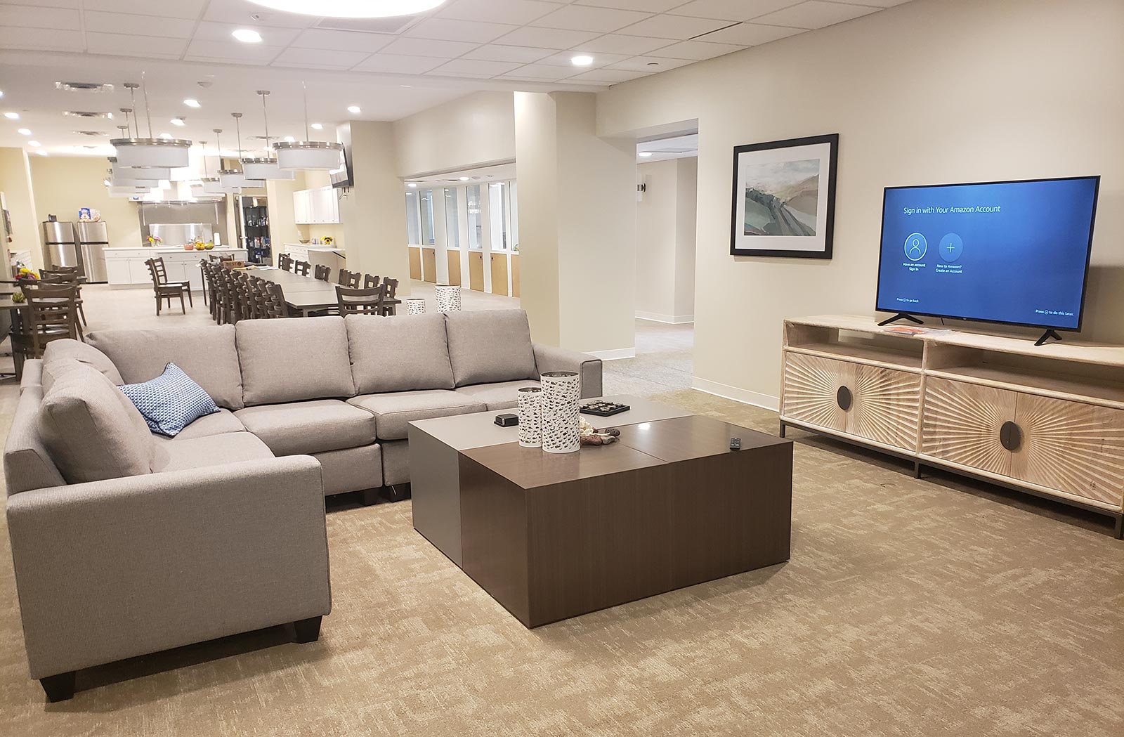 An interior view of a room at Weston Bridges